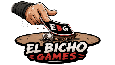 Logotipo de El Bicho Games bajo una campana de cristal